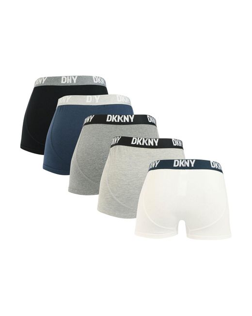 Multi colour DKNY Mens Walpi 5 Pack Trunk Boxer Shorts - Get The Label