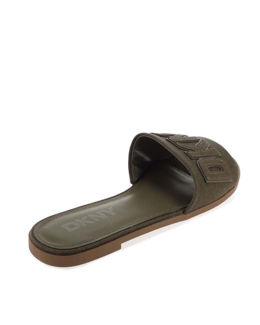 DKNY Green Willow Flat Sliders Size 3.5