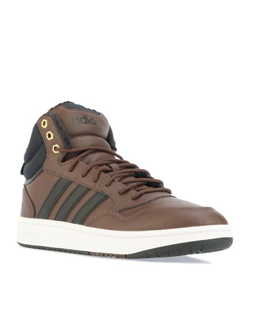 adidas Hoops 3.0 Mid Boot in Brown for Men | Lyst UK