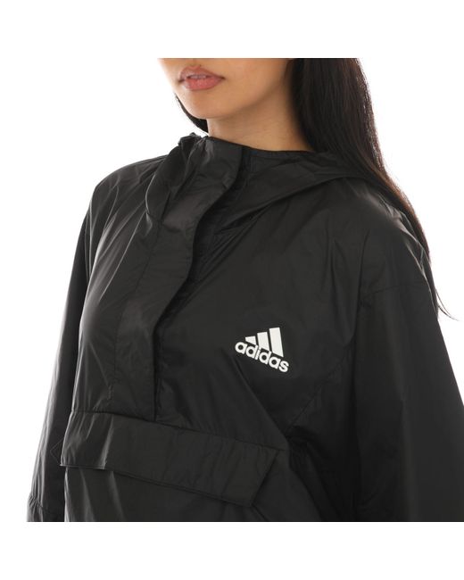 Adidas Black Anorak Wind Rdy Hooded Jacket