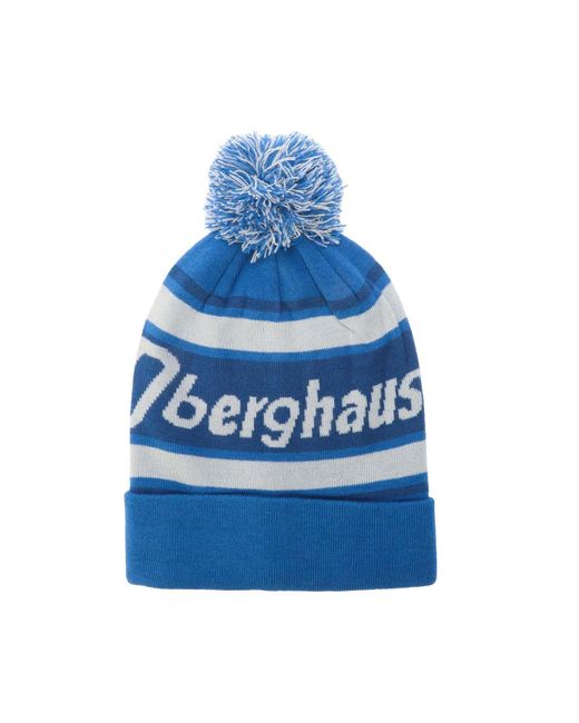 Berghaus Blue Logo Beanie Bobble Hat for men