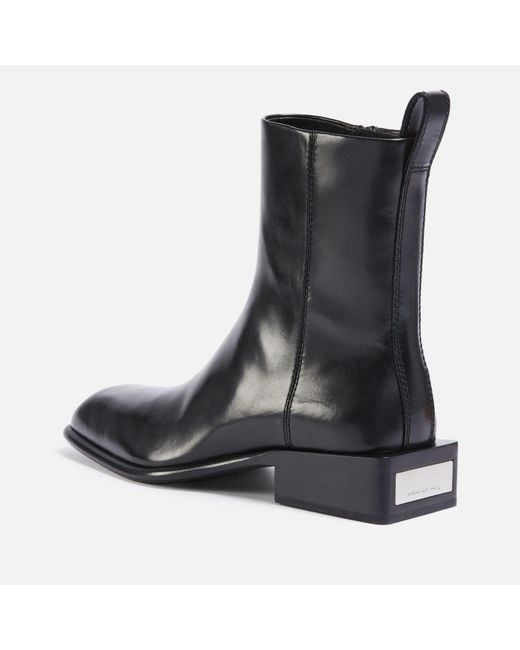 Alexander Wang Black Throttie Leather Ankle Boots Size 3