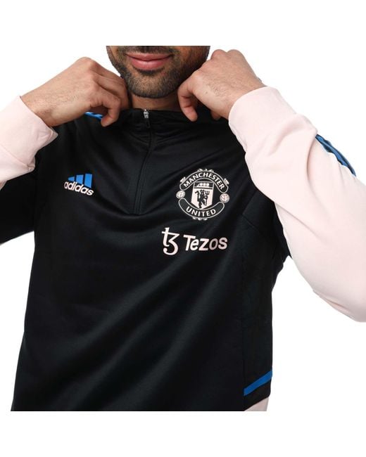 Adidas Blue Manchester United 2022/23 1hooded Training Top for men