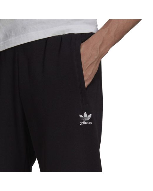 Adidas Originals Black Adicolor Essentials Trefoil Joggers for men