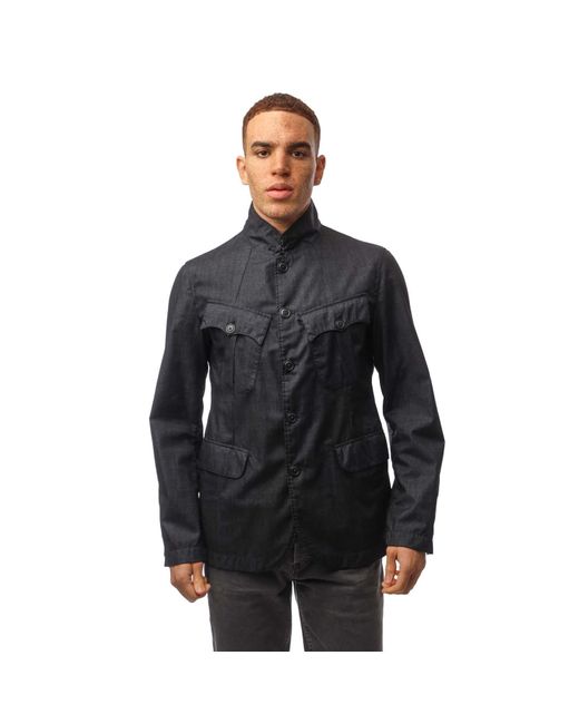 Emporio Armani Black C.P. Company X Armani Overshirt for men