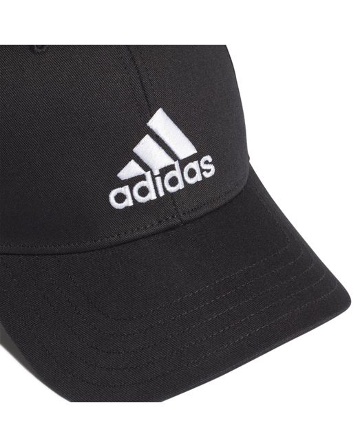 Adidas Black Cotton Baseball Cap for men