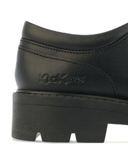 Kickers Black Kori Derby Leather Shoes