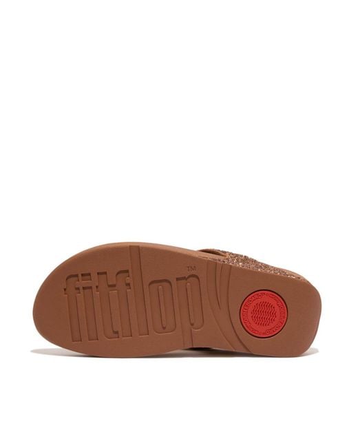Fitflop Brown Shimma Glitter Toe-post Sandals