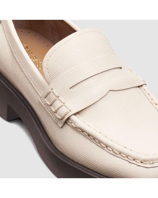 G.H.BASS White Bowery Square Toe Loafer