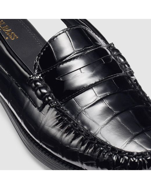G.H.BASS Black Whtiney Sling Back Weejuns Loafer Shoes