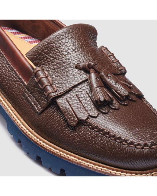 G.H.BASS Blue Layton Kiltie Super Lug Weejuns Loafer Shoes for men