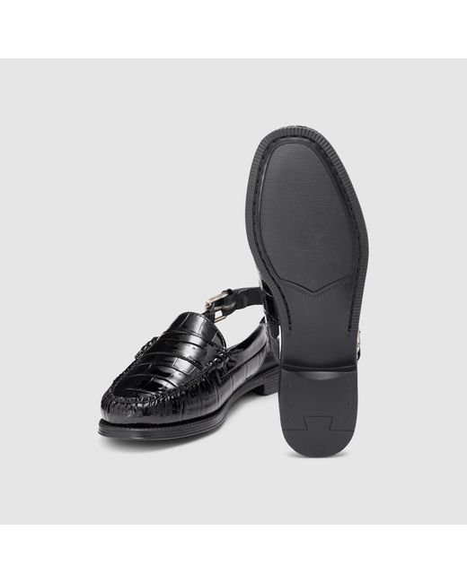 G.H.BASS Black Whtiney Sling Back Weejuns Loafer Shoes