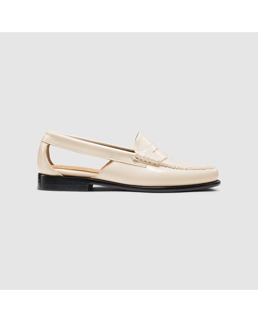 G.H.BASS White Whitney Summer Weejuns Loafer Shoes