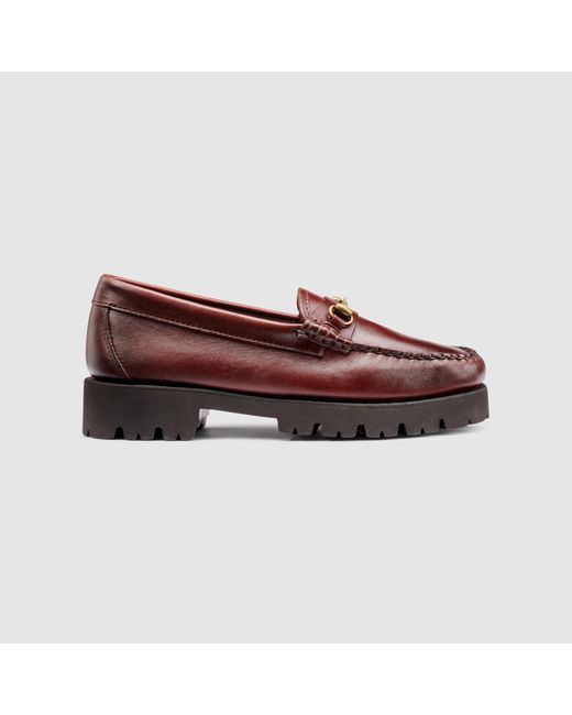 G.H.BASS Red Lianna Bit Super Lug Weejuns Loafers