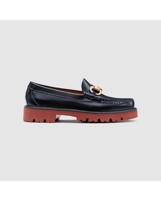 G.H.BASS Black Lincoln Super Bit Super Lug Weejuns Loafer Shoes for men