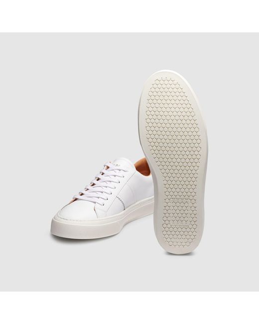 G.H.BASS White Camden Lace Up Sneaker for men