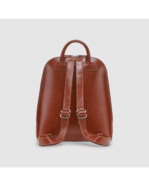 G.H.BASS Brown Madison Small Backpack- Cognac