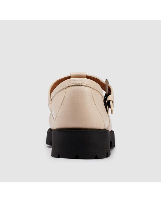 G.H.BASS White Mary Jane Fisherman Super Lug Weejuns Loafers