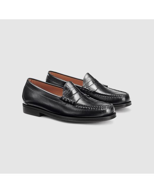 G.H.BASS Black Larson Easy Weejuns Loafer Shoes for men