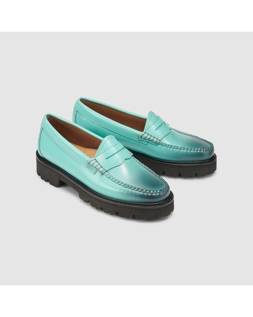 G.H.BASS Green Whitney Ombre Super Lug Weejuns Loafer Shoes