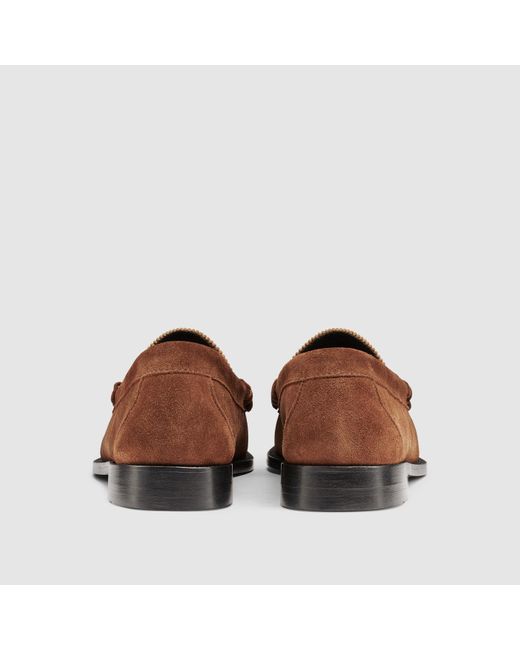 Bass Two-Tone Washable Brown Leather & Suede Penny Loafers Bass Weejuns Limited Edition Brown & White Penny Loafers main image 4