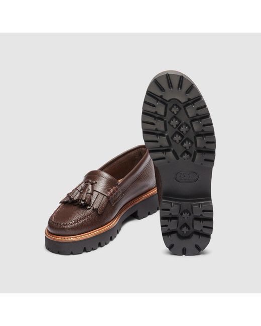 G.H.BASS Brown Esther Kiltie Super Lug Weejuns Loafer Shoes