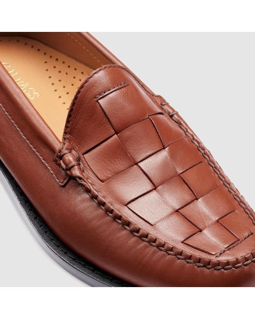 G.H.BASS Brown Venetian Weave Weejuns Loafer Shoes for men