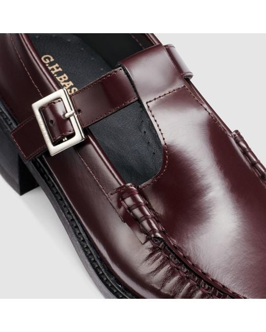 G.H.BASS Brown Mary Jane Heel Loafer
