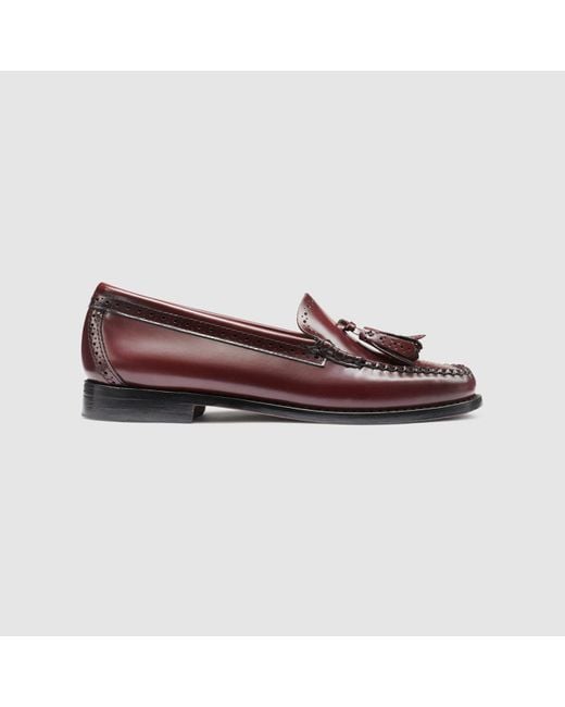 G.H.BASS Red Estelle Tassel Weejuns Loafer Shoes