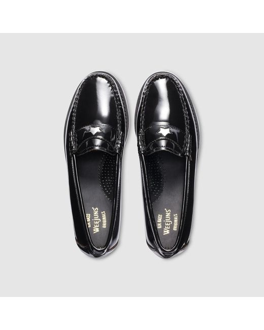 G.H.BASS Black Whitney Emoji Weejuns Loafer Shoes
