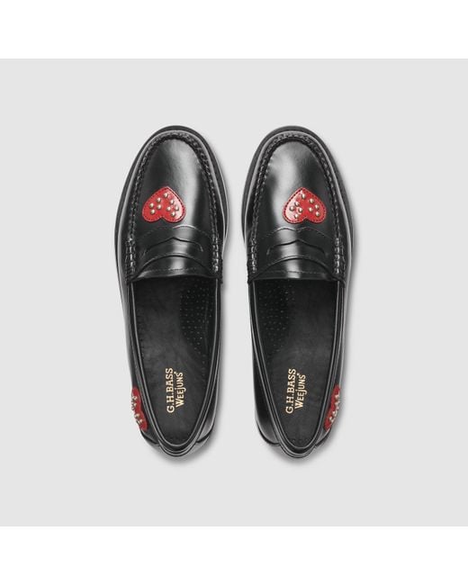 G.H. Bass & Co. Whitney Studded Heart Weejuns Loafers in