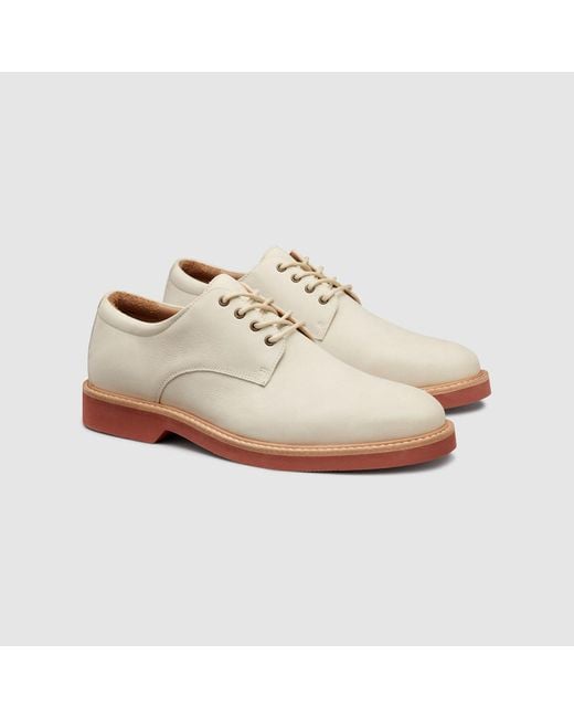 G.H.BASS White Pasadena Suede Buck Shoes for men