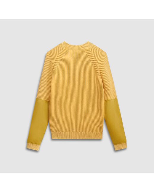G.H.BASS Yellow Unisex Braeburn Fisherman Sweater