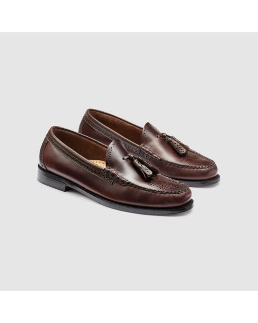 G.H.BASS Brown Larkin Tassel Brogue Weejuns Loafer Shoes for men