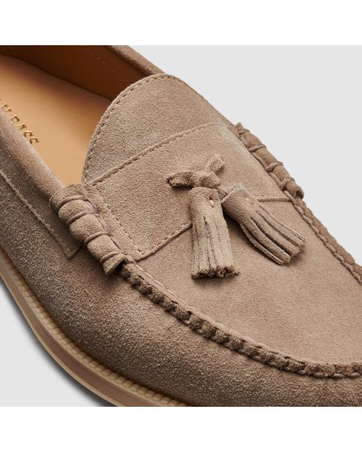 G.H.BASS Natural Lennox Tassel Easy Suede Weejuns Loafers for men