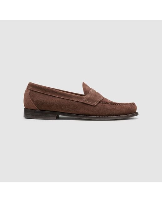 Bass Men's Brown Logan Suede Weejuns Loafers