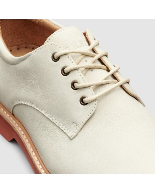G.H.BASS White Pasadena Suede Buck Shoes for men