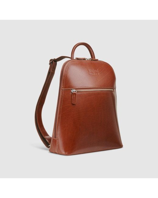 G.H.BASS Brown Madison Small Backpack- Cognac