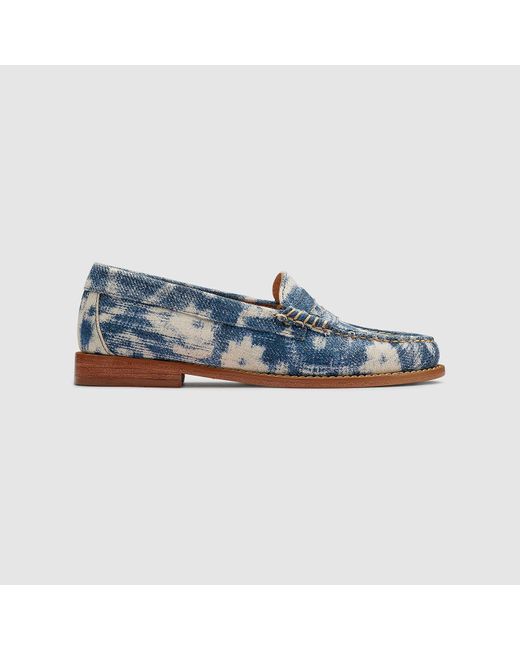 G.H.BASS Blue Whitney Patchwork Denim Weejuns Loafer Shoes