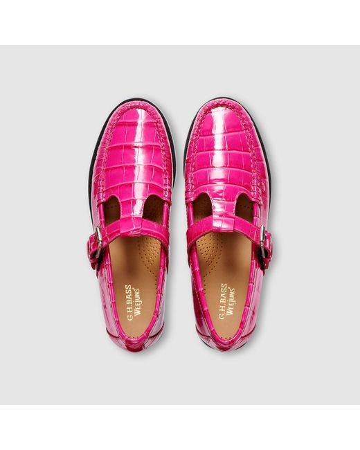 G.H.BASS Pink Mary Jane Weejuns Loafer Shoes
