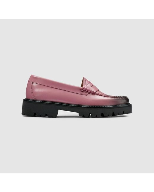 G.H.BASS Pink Whitney Ombre Super Lug Weejuns Loafer Shoes