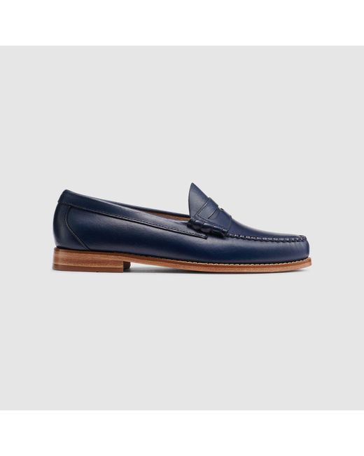 G.H.BASS Blue Larson Pull-up Weejuns Loafer Shoes for men
