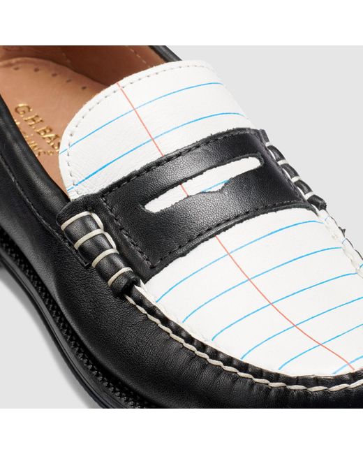 G.H.BASS Black Kids Notebook Weejuns Loafer Shoes for men