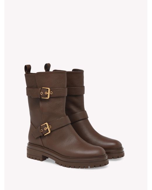 Gianvito Rossi Brown Thiago Booties