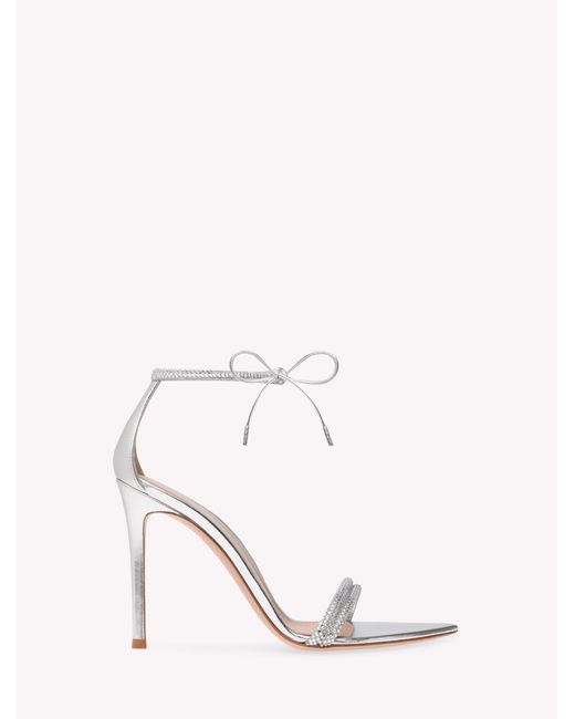 Gianvito Rossi White Montecarlo, Sandals, , Praline Suede