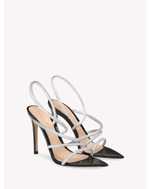 Gianvito Rossi White Crystal Ettie