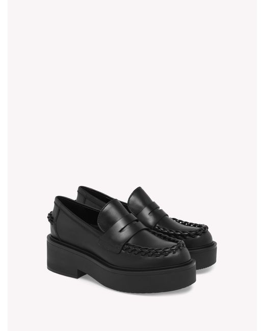 Gianvito Rossi Black Yuna Loafer