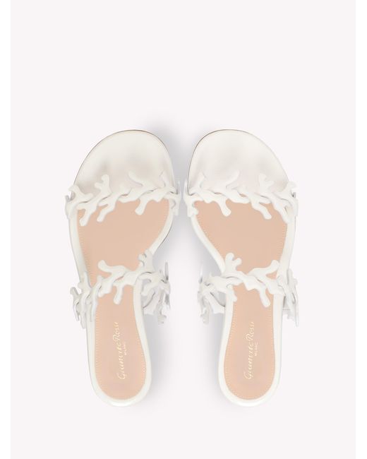 Gianvito Rossi White Ocean Mule, Flats