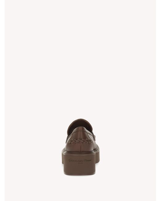 Gianvito Rossi Brown Yuna Loafer