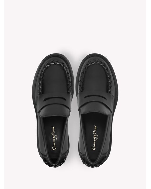 Gianvito Rossi Black Yuna Loafer